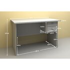 Escrivaninha Mesa Escritório Thor 2 Gavetas 120cm Preto Preto