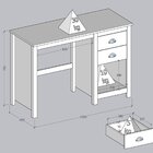 Escrivaninha Mesa Escritório Topázio Pés Em 2 Gavetas 110cm M