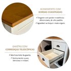 Escrivaninha Mesa Escritório Topázio Pés Em 2 Gavetas 110cm M