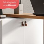 Escrivaninha Mesa Escritório Versa Home 107cm 2 Portas Branco