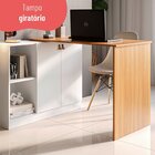 Escrivaninha Mesa Escritório Versa Home 2 Portas 112cm Branco