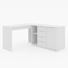 Escrivaninha Mesa Escritório Versátil Em L Ou Extensível 4 Ga