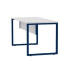 Escrivaninha Mesa Escritório X 150cm Industrial Cinza E Azul