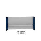Escrivaninha Mesa Escritório X 150cm Industrial Cinza E Azul