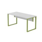 Escrivaninha Mesa Escritório X 150cm Industrial Cinza E Verde