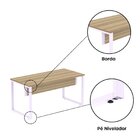 Escrivaninha Mesa Escritório X 150cm Industrial Noce Naturall