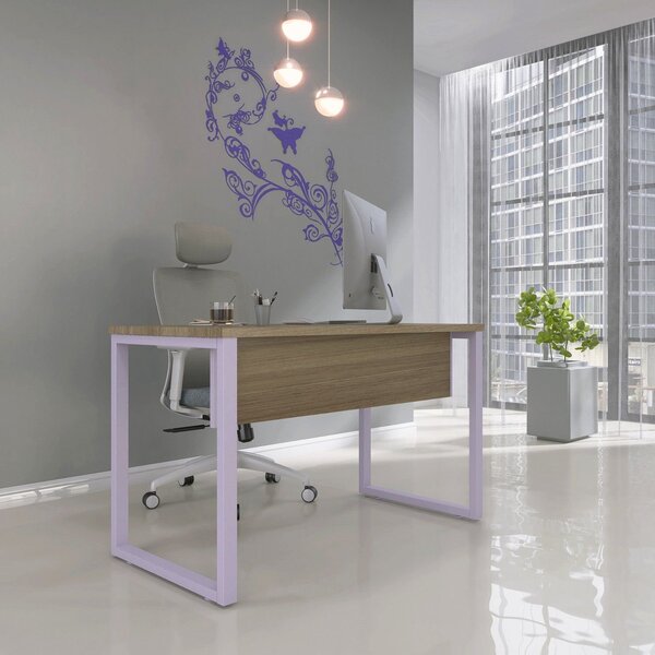 Escrivaninha Mesa Escritório X 150cm Industrial Noce Naturall