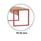 Escrivaninha Mesa Escritório X 150cm Industrial Noce Naturall