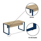 Escrivaninha Mesa Escritório X 150cm Industrial Noce Naturall