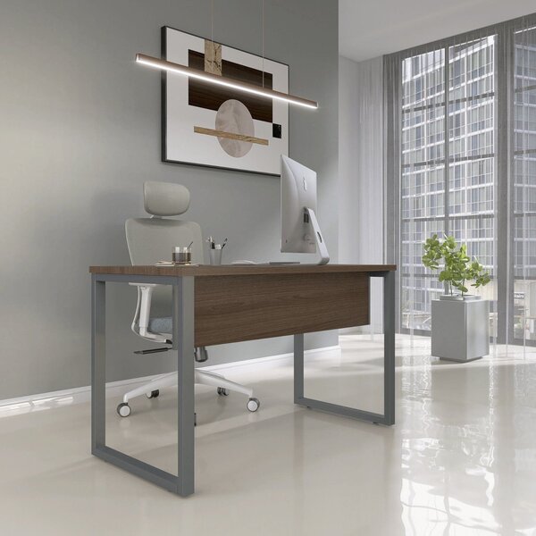 Escrivaninha Mesa Escritório X 150cm Industrial Walnut E Graf