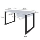Escrivaninha Mesa Escritório Yon Operacional Com 135x70x75 1