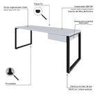 Escrivaninha Mesa Escritório Yon Presidente Com 1 Gaveta 190x