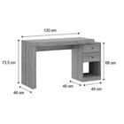 Escrivaninha Mesa Home Office 2 Gavetas Nicho Legno