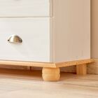 Escrivaninha Mesa Madeira 3 Gavetas Gomes Branco Mel