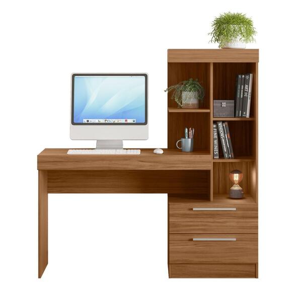 Escrivaninha Mesa Office 2 Gavetas Nt 2010 Notável Marrom