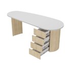 Escrivaninha Mesa Orgânica Curva Com Escritório E Home Office