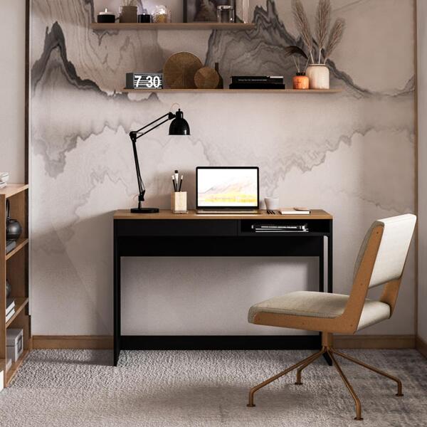 Escrivaninha Mesa Para Computador 1 Gaveta 1 Nicho Quarto Pre