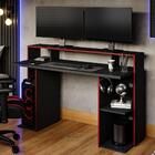 Escrivaninha Mesa Para Computador Gamer Com Nichos E Pratelei