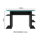 Escrivaninha Mesa Para Computador Gamer Preto/azul 9424 Madesa