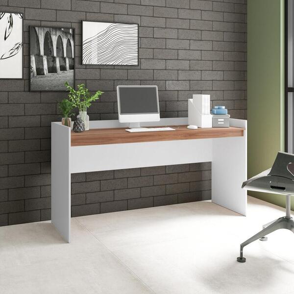 Escrivaninha Mesa Para Escritório Multimóveis Cr25087 Branco/