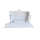 Escrivaninha Mesa Suspensa Dobrável 68,5 cm - Branco/Cinza