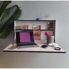 Escrivaninha Mesa Suspensa Dobrável 68 Cm - Branco/preto/ros