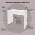 Escrivaninha Minimalista Com 2 Gavetas Com Chave Branco