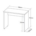 Escrivaninha Minimalista Com 2 Gavetas Com Chave Branco