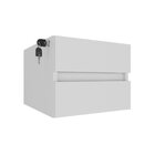Escrivaninha Minimalista Com 2 Gavetas Com Chave Branco