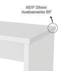 Escrivaninha Minimalista Com 2 Gavetas Com Chave Branco
