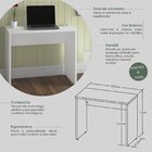Escrivaninha Minimalista Com 2 Gavetas Com Chave Branco
