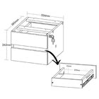 Escrivaninha Minimalista Com 2 Gavetas Com Chave Branco