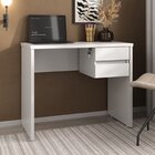 Escrivaninha Minimalista Com 2 Gavetas Com Chave Branco
