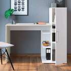 Escrivaninha Modern Office 1 Pt Branca E Nogal