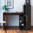 Escrivaninha Modern Office 1 Pt Preta E Nogueira