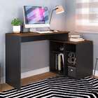 Escrivaninha Modern Office I Preta E Nogueira