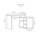 Escrivaninha Modern Office I Preta E Nogueira