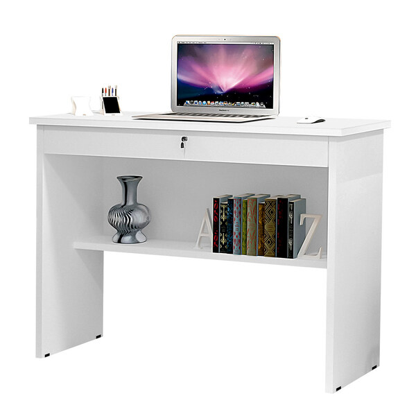 Escrivaninha Moderna Compacta Escritório Home Office Com Gave