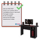 Escrivaninha Moderna Para Quarto Escritório Nevada Preta