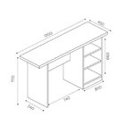 Escrivaninha Multifuncional Com 3 Prateleiras Nevada  Preto