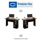 Escrivaninha Multifuncional Com 3 Prateleiras Nevada  Preto