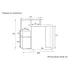 Escrivaninha Multiuso 4 Nichos 3 Prateleiras Modern Office  B