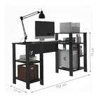 Escrivaninha Multiuso Vousher Preto Onix