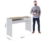 Escrivaninha Net 1 Gaveta 1 Nicho 120cm Colibri Branca Fosco