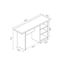 Escrivaninha Nevada Preto – Carmolar Móveis