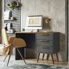 Escrivaninha New Conect 3 Gv Grafite E Jatobá