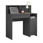 Escrivaninha Nina 1 Porta 1 Gaveta Grafito - Olivar Móveis