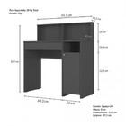 Escrivaninha Nina 1 Porta 1 Gaveta Grafito - Olivar Móveis