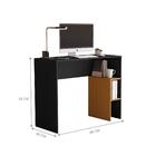 Escrivaninha Notebook Portland Preto Freijó