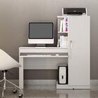 Escrivaninha Office 1,30m Com Armário 1 Porta Branco Valdemóv